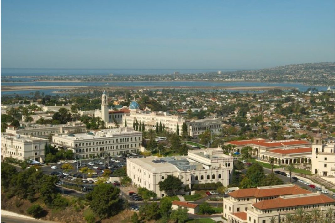aerial view of University of San Diego School of Law