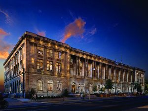 night view of University of Memphis
