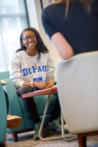 smiling law student at DePaul Law