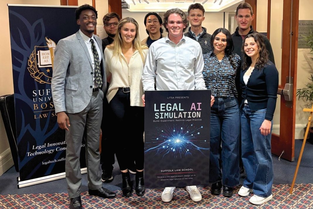 Suffolk Law students at LITSA hackathon