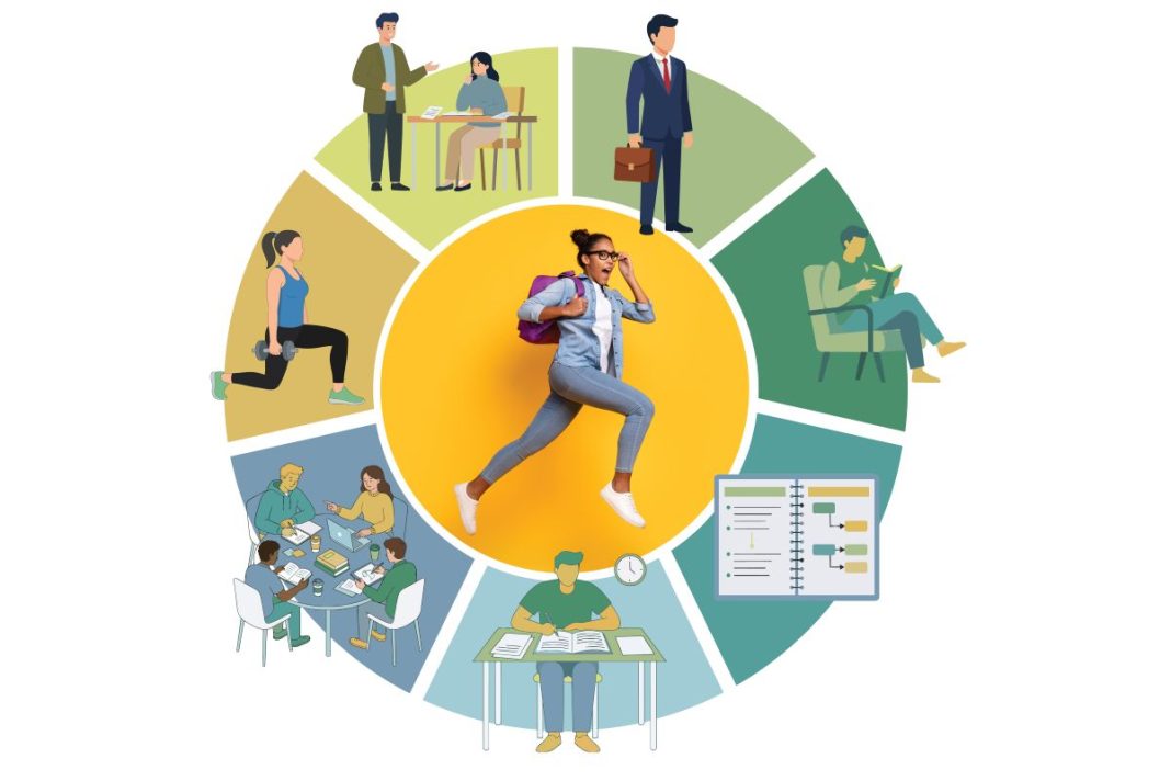 illustration of study habits