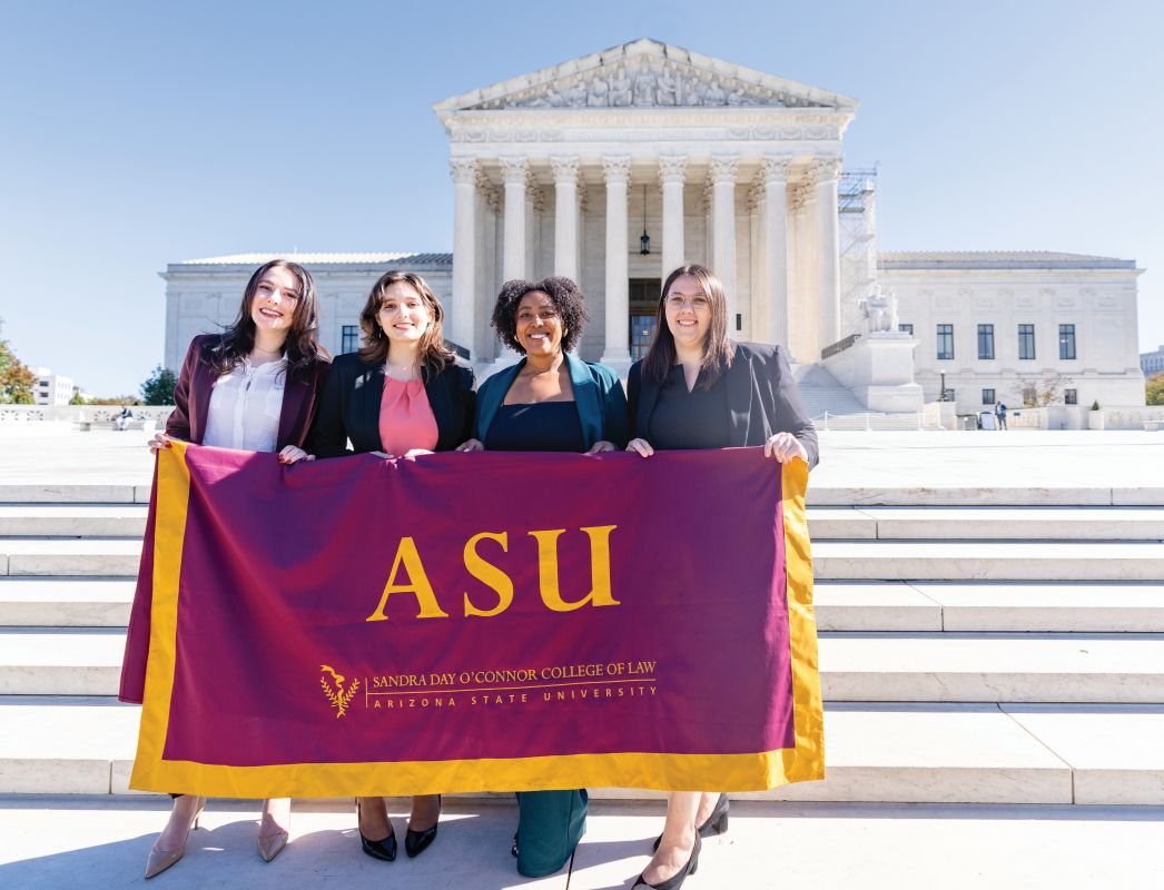 ASU Law students standing in front the Washington, D.C. capitol