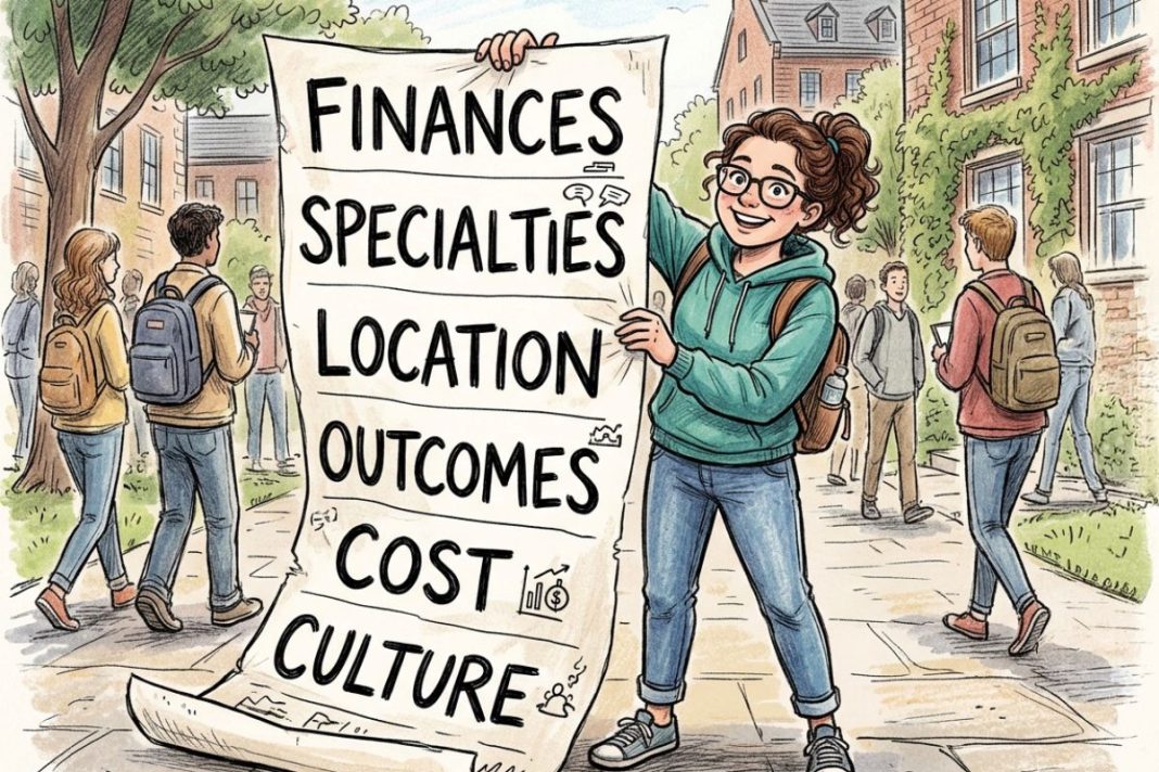 illustration of law student holding a list