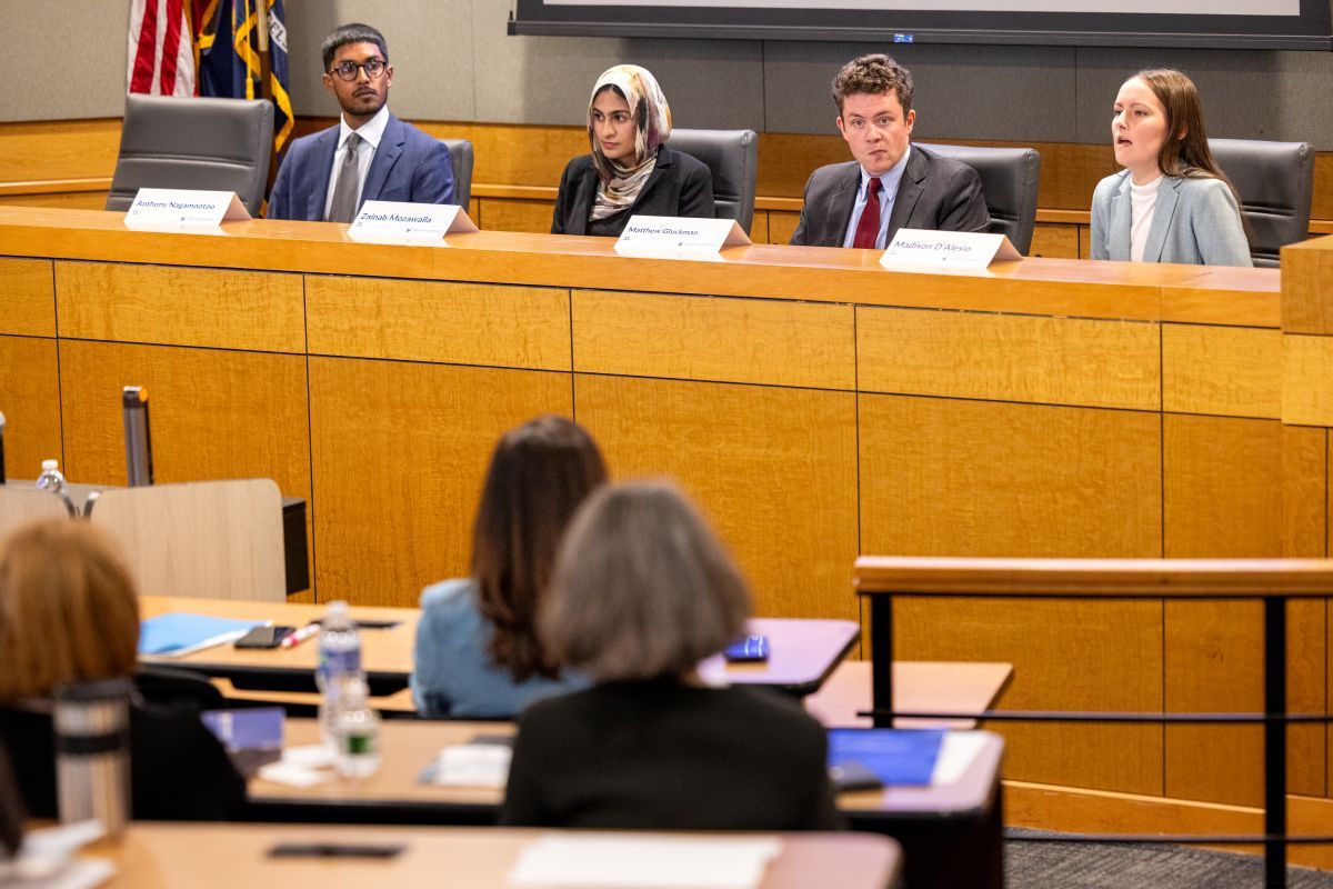 Hofstra Law Mendel Scholars on a panel